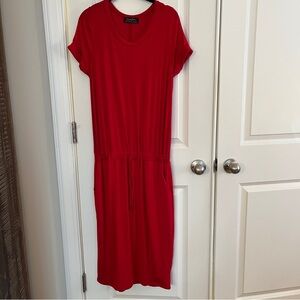 NWOT Brigitte Brianna Red Baseball Tee Dress